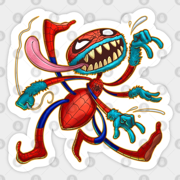 Spider-Monster Sticker by Robbgoblin